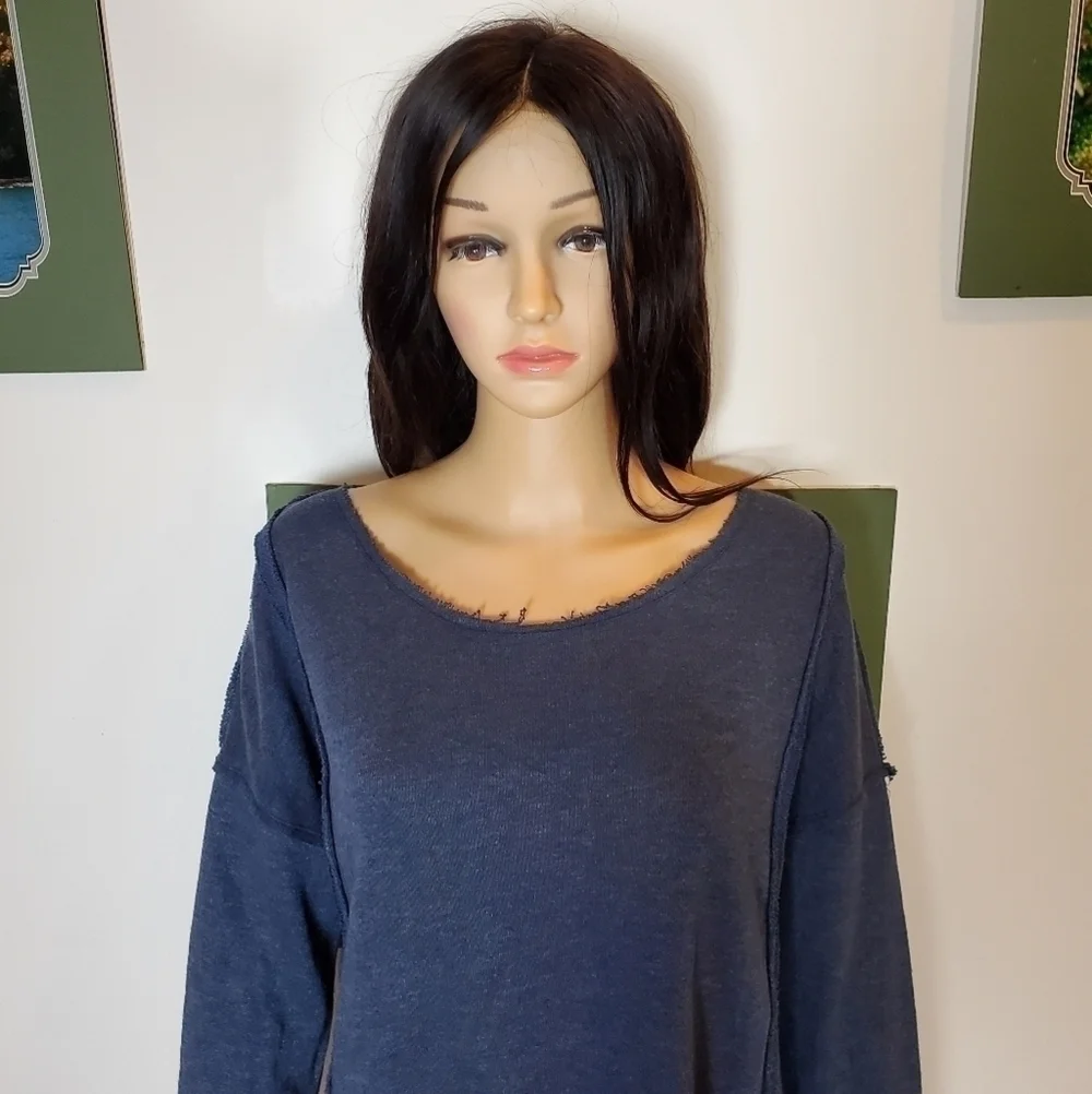 Free People Victorian Lace Crochet Long Sleeve Sweater